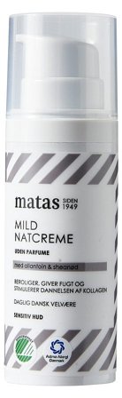 3 for 2 - Matas Striber Mild Natcreme Uden Parfume 50 ml, Skincare, Ansigtspleje, Natcreme