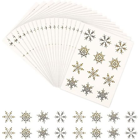 Förpackning 240 etylensnöflingor klistermärken juldekoration hantverk Bd