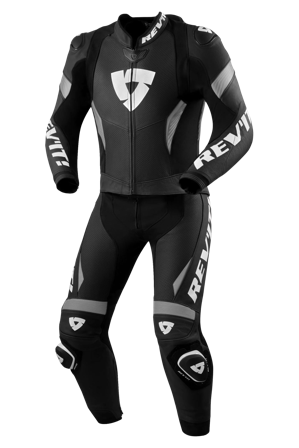 Tuta In Pelle Moto REV'IT! Argon 3 Combi Nero/Rosso Neon 48