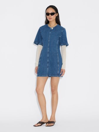 Holzweiler - Short Denim Dress - Blue - Womens - Extra Small