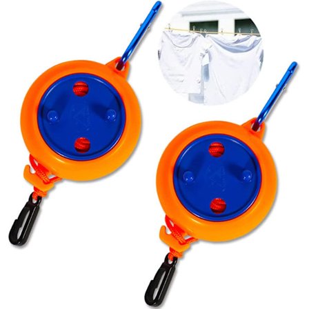 Retractable Clothesline, 2 kappaletta Travel Camping Drying Lines 8M