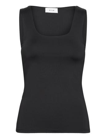 Vikenza U-Neck S/L Tank Top - Noos Black Vila