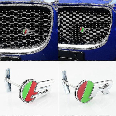 Metall Racing Grill-klistremerke kompatibel med Jaguar F-pace F-type E-pace Xe Xf Xjl R S Sport Emblem Griller Klistremerke Jaguar Tilbehør [DB]