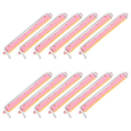 12pcs Hair Curlers Plastic Perm Rods Flexible Perm Rods Hair Rollers Hair Curling Tools for Women