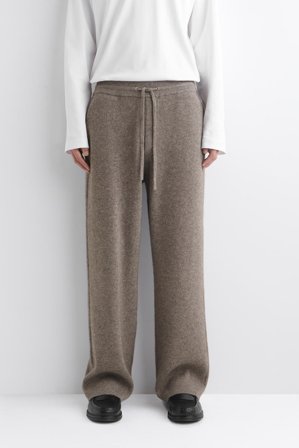 COS Men's Joggers In Maglia Di Lana Merino E Yak in Beige