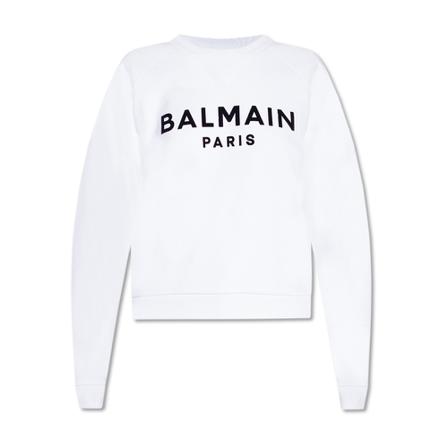 Balmain Tröja with logo vit, Dam, Dam, Storlek: M
