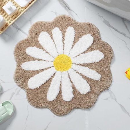 Sweet Bathroom Mat, Floral Rug, Water Absorbent Non-Slip Mat
