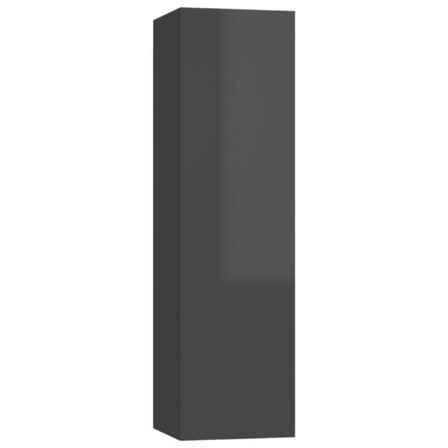 Vidaxl Tv-skåp Grå Högglans 30,5x30x110 Cm Konstruerat Trä Grå