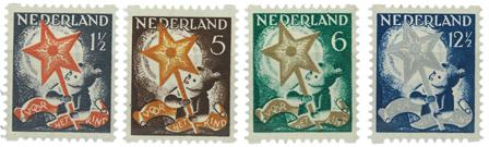 Holland 1933 - Roltandingzegels NVPH R98-R101 - Ubrugt