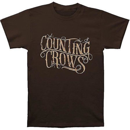 Counting Crows Herr Text T-shirt Mörk choklad