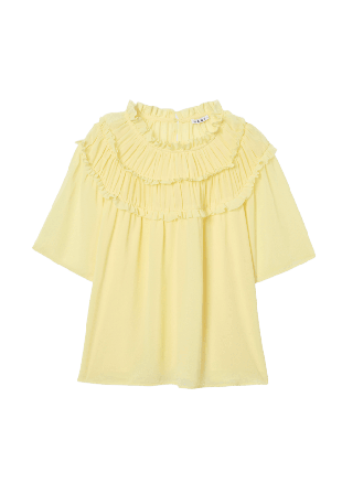 Wera Blus med volang NOEMI Blusar Gul 38