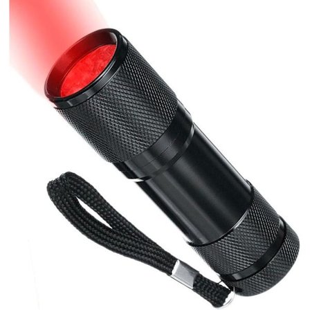 Mini Ficklampa Röd 9 LED 670 Nm Kraftfull Röd Ljus Ficklampa För Jakt