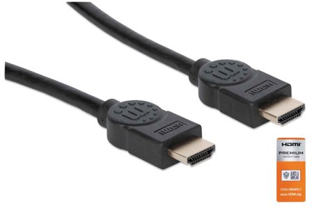 Manhattan MH Premium High Speed HDMI Cable, HDMI-Male/HDMI-Male, 4K 60