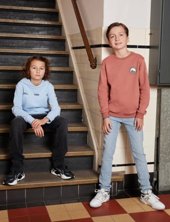 Indian Blue Jeans Loose Fit Sweat Chest Print - Orange - 164