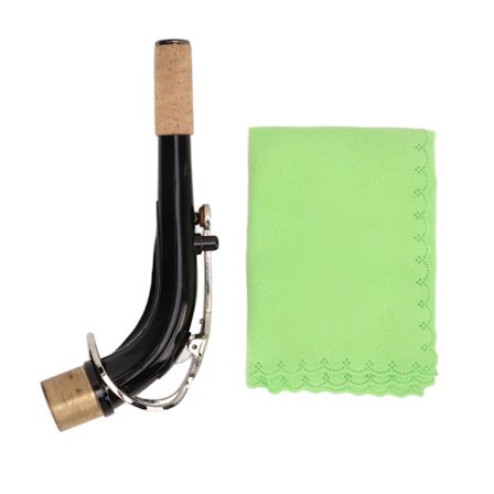 Altsaxofon bøjet hals sæt, meget resonant stabil saxofonhals til udskiftning af musikinstrumentdele