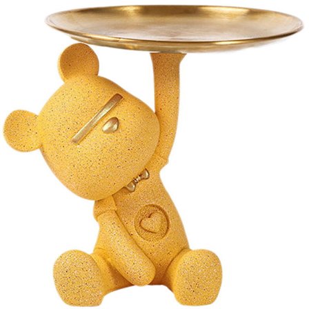 Voldsom bjørn opbevaringsbakke ornamenter skrivebord nøgleopbevaring TV-skab veranda indretning bryllupsgaver (A)