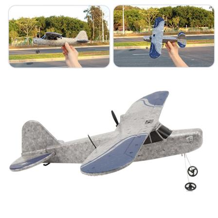 RC-plan - Hållbart RC-segelflygplan Fjärrstyrt flygplan Fastvingat flygplan Jet med LED-ljus för personer över 14 år 1 batteri