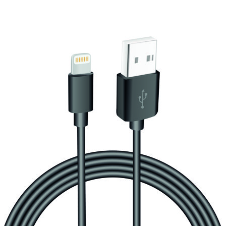 Sinox Sinox SXI2500MFI USB kabel - Sort