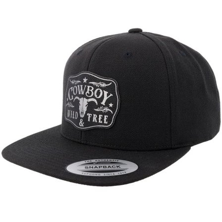 Wild Spirit - Svart snapback Keps - Wild Cowboy Black/Silver Patch Black/Black Snapback @ Hatstore