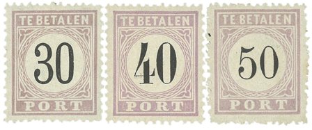 Suriname 1886-1888 - NVPH P6/8 - Ubrugt