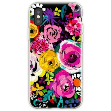 WEIZO Skal till iPhone X/XS - ROSES Painting mönster