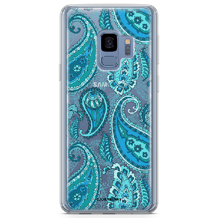 Bjornberry Skal Hybrid Samsung Galaxy S9 - Blå Paisley