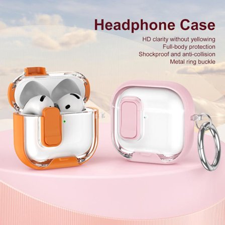 Suojakotelo jalustalla AirPods 4:lle - Kultainen