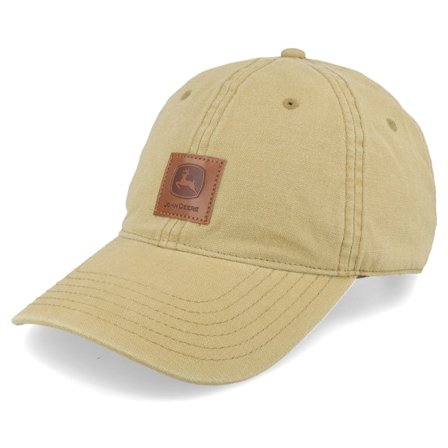 John Deere - Beige unconstructed Casquette - Stone Washed Logo Light Brown Dad Cap @ Hatstore