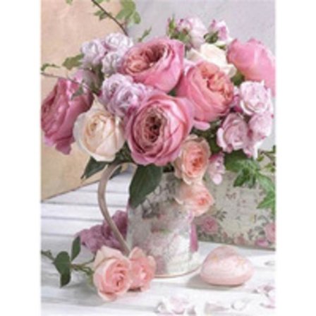 Blomst 5D Diamant Maleri DIY 30x40cm Dekorativt Kunstværk - CY59