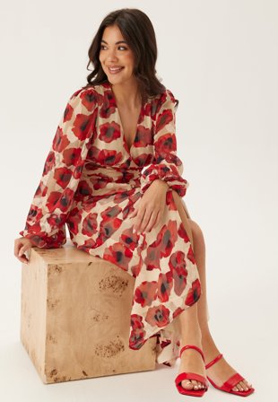 Bubbleroom Occasion-Jacquard Chiffon Midi Dress-36