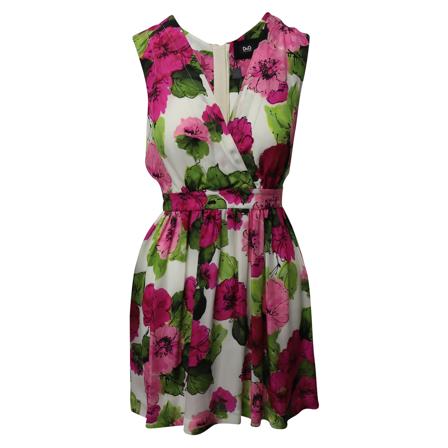 Dolce & Gabbana, Floral Dress Roze, Dames, Maat:S,multicolor