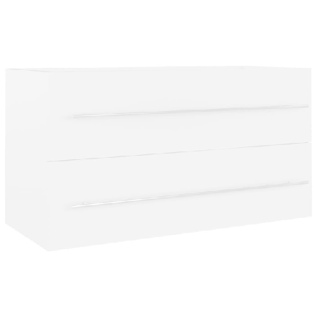 Vidaxl Tvättställsskåp Vit 90x38,5x48 Cm Spånskiva Vit