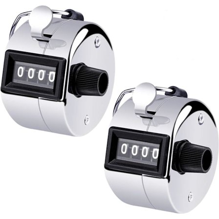 Manuel Mekanisk Personetæller 4-cifret Klik-Tæller 2 Pak