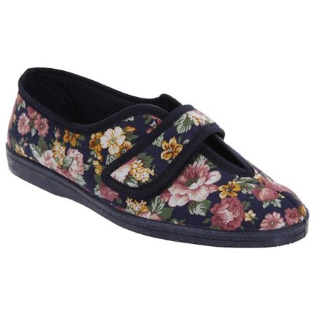 Sleepers Dam/Dam Wilma Touch Fastening V Öppning Floral C Navy Blue 4 UK