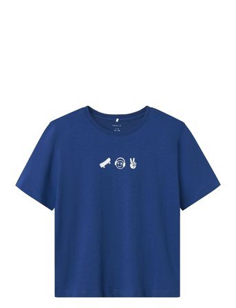 name it Nkmbekaj Ss Nreg Top - Blue - 116
