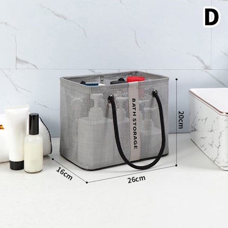 Stor/liten dusjveske Bærbar toalettmappe Mesh toalettmappe