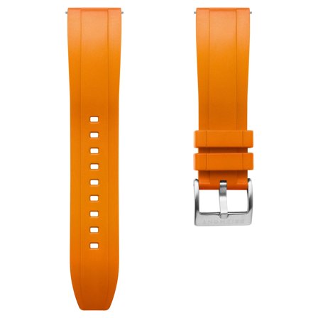 Orange 22 mm Quick-Release Rubber Strap for Men - Watch straps