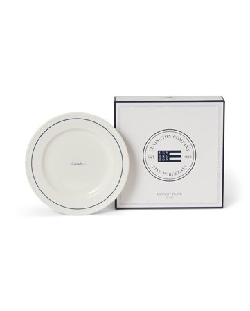 Lexington Lexington-desserttallrik i porslin, presentset (set med 4), vit/blå