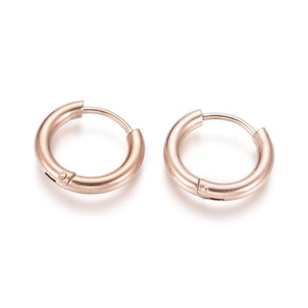 1 pari 14 mm Hoops-korvakoruja kullattua 316L kirurgista terästä