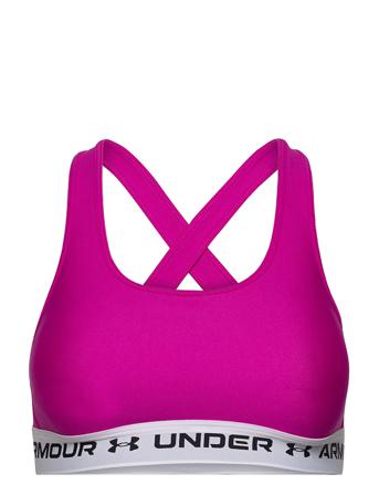 Ua Crossback Mid Bra Lingerie Bras & Tops Sports Bras - ALL Lyserød Under Armour