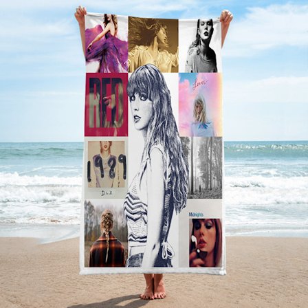 140x180cm Mikrofiber strandhåndklæde berømthed omkring rektangulært strandhåndklæde Taylor Swift sanger badehåndklæde håndklæde