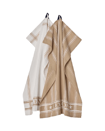 Lexington Kitchen Towel - set of 2 Kökshanddukar Unisex Beige 50X70
