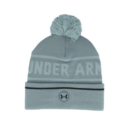 Under Armour - Blauw pom Beanie - M's Drive Beanie Jasper Blue Pom @ Hatstore