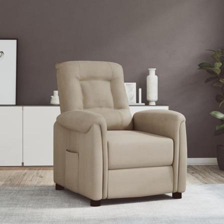 Vidaxl Reclinerfåtölj Med Uppresningshjälp Ljusgrå Mikrofibertyg Grå