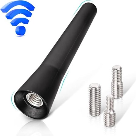 Bilantenn FM DAB Auton radioantenni 6,5 cm Mini Lyhyt Auton antenni tehokkaalla FM/AM/DAB-vastaanotto-ominaisuudella