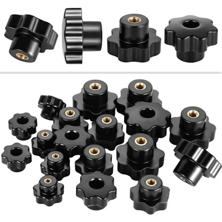 30-pakning M4 M6 M8 Plast Stjerneformet Klemmeknapper