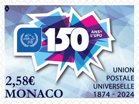 Monaco - UPU 150 år - Postfrisk frimærke