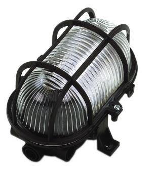 Gelia 110010201 Gitterarmatur oval, 60 W, IP44 Svart, Belysning