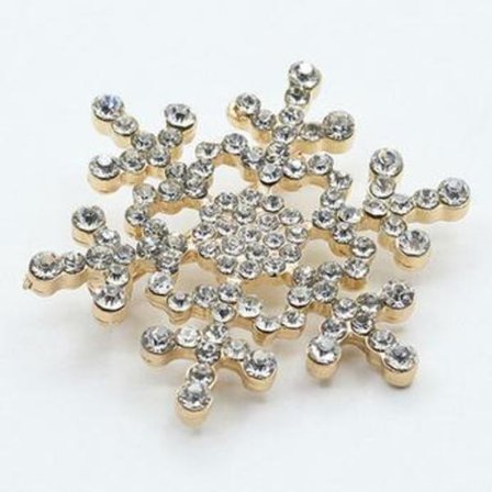 Julsnöflinga Brosch Full Diamant Boutonniere