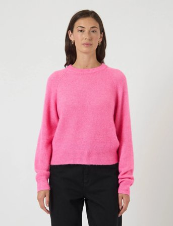 YAS Yasjohi Ls Wool Blend Pullover S. Noos - Pink - XL